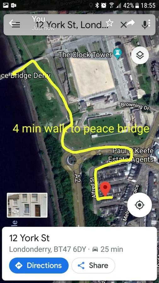 הוילה Bridge House Derry City Townhouse Central Free Parking מראה חיצוני תמונה